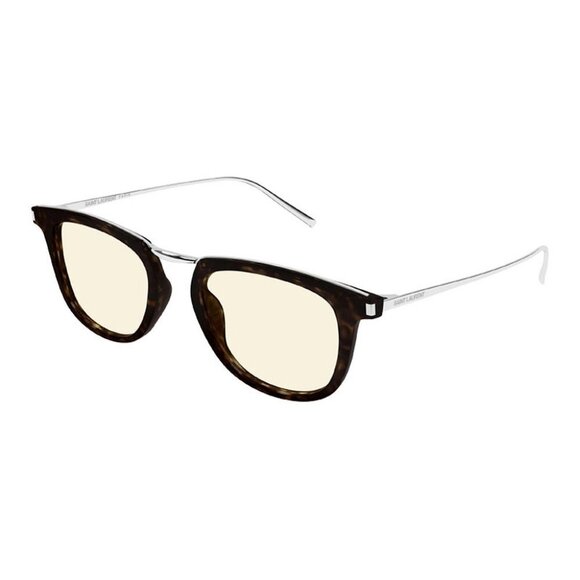 NEW SL753 004 SAINT LAURENT SUNGLASSES WOMEN HAVANA ROUND EYEWEAR - Picture 1 of 4